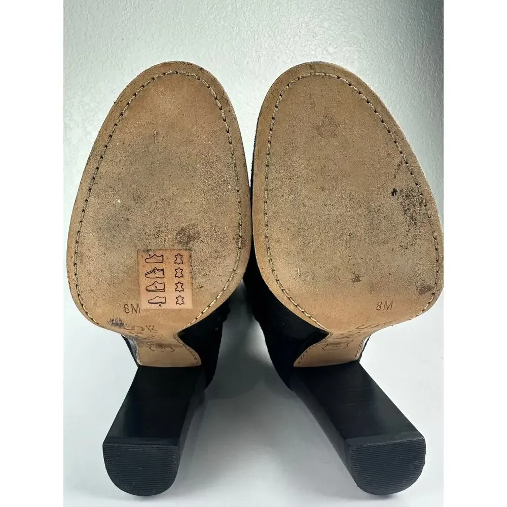 Michael Kors Black Crocodile Embossed Leather Tall Knee High Boots Size 8M - Picture 7 of 9